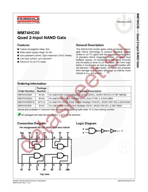 MM74HC00MX datasheet  